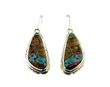 Boulder Turquoise Earrings in Sterling Silver