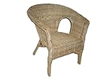 Cream Coloured Wicker Child's Chair