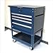 Rolling Metal Tool Cart in Blue