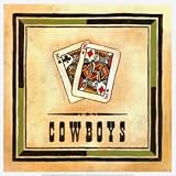 4 Poker-Texas Hold Em Black Jack Art Prints/Posters Cowboys Bullets Walking Sticks and Dead Man's Hand