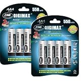 Digimax 550 mAh AAA Rechargeable batteries 8 pack