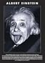 Albert Einstein Tongue, Quote Art Print Poster - 24x36
