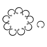 uxcell　インターナルサークルクリップ　シャフトベアリング用　　メタルの素材　１０個入り