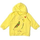 Mademoiselle papillon ハートインコ プルオーバー パーカー 【イエロー:90】