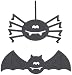 QuicKutz REV-0056 4 by 4 Dies, Spider and Bat