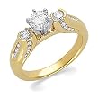 14K Yellow Gold Diamond Wedding Set Semimount - 0.50 Ct. - CENTER STONE NOT INCLUDED