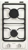 Verona VEGCT212FB 12″ Gas Cooktop with 2 Sealed Burners, Electronic Ignition, Continuous Cast Iron Grates, Flame Failure Safety Device and LP Conversion Kit Included: Bisque