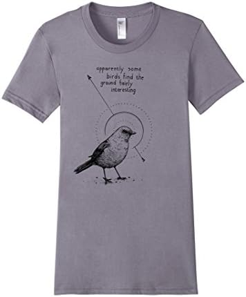 Women's Birds on the Ground Shirt Medium Slate