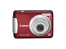 Canon PowerShot A480 10 MP Digital Camera with 3.3x Optical Zoom and 2.5-inch LCD (Deep Red)