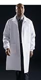 Medline Knit Cuff Knee Length Lab Coat, White