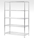 YAMAZEN スチールラック(幅120奥45)5段 メタルラック SR-15125J