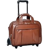 McKleinUSA Damen 80714 R Series Leather Detachable-Wheeled Laptop Case (Brown)