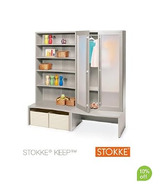 Stokke Keep� Wardrobe with Cream Baskets (Grey)