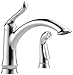 Delta Faucet Linden Single-Handle Kitchen Faucet with Side Sprayer, Chrome Kitchen Sink Faucet, Kitchen Faucet with Sprayer, Chrome 4453-DST, 9.81 x 10.50 x 9.81 inches
