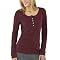 Gilligan & O'Malley&reg; Long Sleeve Henley Tissue Tee - Red