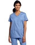 Dickies Womens Classic V-neck Top, Ceil Blue, XX-Small