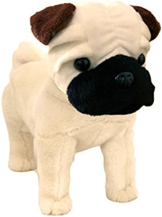 ThemeCo 10" Standing Baily the Soft Pug Dog Plush Stuffed Animal Toy Kids