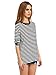Romwe Women's Stripe Long Sleeve Casual Loose Top T-Shirt Black S