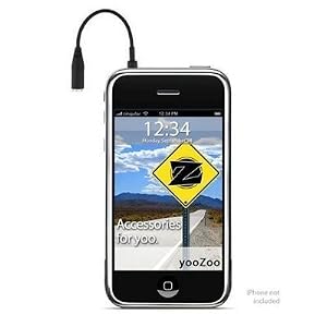 yooZoo Headphone Adapter for Apple iPhone Recessed Jack, 3.5mm Male Female Extension Plug - Midnight Black
