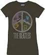 Junk Food The Beatles Peace Olive Juniors T-shirt Tee