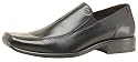 Base London Mens Gallant Slip On Square Toe Shoe Black