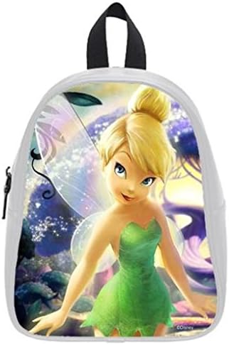WalkingCharm Tinker Bell Custom White Backpack School Bag(Large)