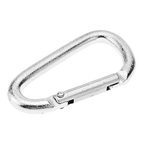 Small D Shaped Aluminum Alloy Durable Carabiner(silver)