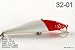 3.5" Shallow Diving Classic Red/White Minnow Crankbait Fishing Lure for Northern Pike