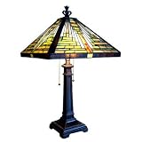 Tiffany Style Mission Table Lamp with 344 Glass Pieces