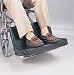 Foot Rest Extender - Foot Rest Extender - 2" . Helps prevent feet from slipping off wheelchair foot rests. . The 18&rdquo; wide extender raises foot rests from 1&rdquo; to 4&rdquo; to help improve posture. . Attaches to chair with quick-release straps. . Cushioned foam is covered in wipe clean vinyl.