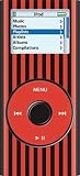 Red Stripes - Apple iPod nano 2G (2nd Generation) 2GB 4GB 8GB Hard Case iJacket - Shock Absorbent Hard Protective Faceplate Cover + FREE Rotating Belt Clip Holster + FREE Lanyard + FREE Screen Protector