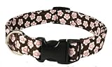 Pink Daisies Medium Designer Dog Collar