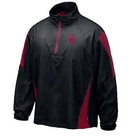 Nike Oklahoma Sooners Black-Crimson 3rd Down Conversion Storm-FIT 1 4 Zip Performance...