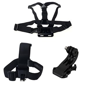 Changeshopping Portable J-Hook Buckle Mount +Chest Harness+Head Belt Strap Set for GoPro HD Hero 1 2 3 3+