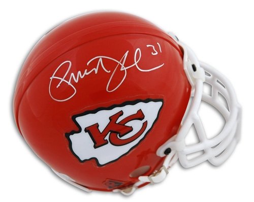 Priest Holmes Autographed/Hand Signed Kansas City Chiefs Mini Helmet