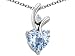 Original Star K(tm) Simulated Heart Shaped 8mm Aquamarine Pendant LIFETIME WARRANTY
