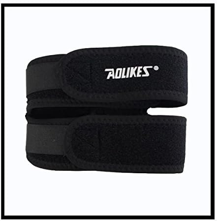 Dsoso Knee Strap Adjustable Knee Support and Patella Strap for Running,basketball Outdoor Sport One Size Fits Most Black