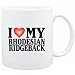 Mug White " I LOVE Rhodesian Ridgeback " Dogs