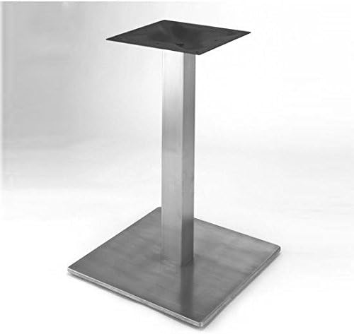 Steelbase Nikai Stainless Steel Square Counter Height Table Base, 18 inch W x 18 inch D x 34-1/2 inch H, Single 3 inch Column
