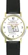 Habit 2 - Begin with the End in Mind (Spanish Text) - DELUXE TWO-TONE WATCH from THE 7 HABITS - WATCH COLLECTION BY WATCHBUDDY&reg; - Arabic Numbers - Black Leather Strap-Size-Large ( Men's Size or Jumbo Women's Size )