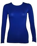 Ladies Royal Plain Long Sleeve T-Shirt Crew Neck