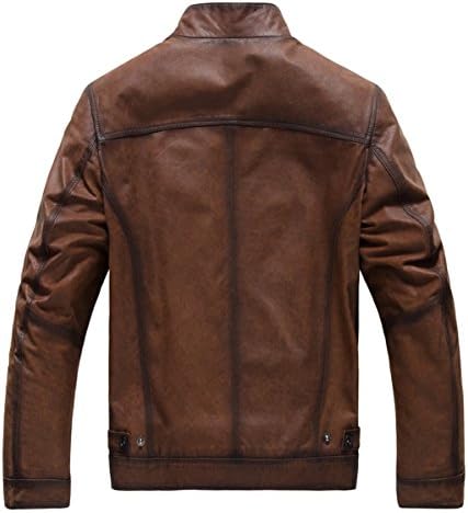 Erechtheus Men's Vintage Genuine Leather Lounge Jacket (Large, Brown)
