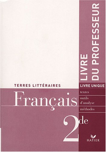 Français 2e : Livre du professeur