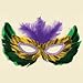 Mardi Gras Feather Domino Mask