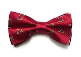100% Silk Woven Red Golf Self-Tie Bow Tie