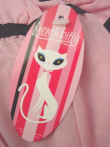 French Kitty Diva Lolita Sheer Pink Baby Doll Set, Super Sexy Naughty Nightie, Romantic