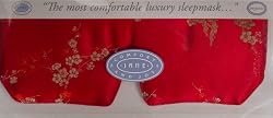 Silk Sleep Mask Red Cherry Blossom Design