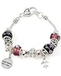 Silvertone Zodiac Sagittarius Theme Charm Fashion Bracelet
