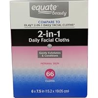 Equate Hydrating Facial Cloths 60ct Compare to Olay Hydrating Cleansing Cloths