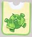 Turtle Pullover Bib w/Washcloth